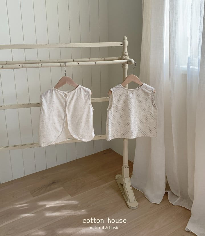 Cotton House - Korean Children Fashion - #stylishchildhood - Dot Back Slit Blouse - 3