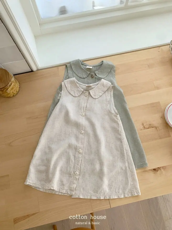 Cotton House - Korean Children Fashion - #stylishchildhood - Ice Linen One-Piece - 9