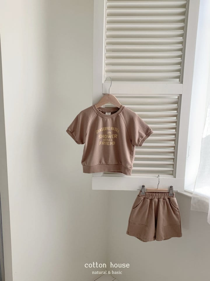 Cotton House - Korean Children Fashion - #todddlerfashion - Shower Raglan Top Bottom Set - 6