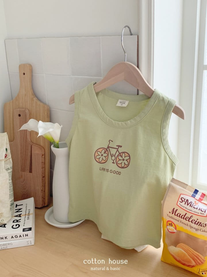 Cotton House - Korean Children Fashion - #todddlerfashion - Bike Sleeveless Tee - 3