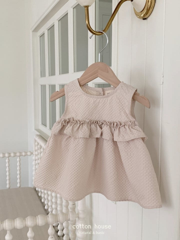 Cotton House - Korean Children Fashion - #todddlerfashion - Sleeveless Frill Blouse - 11