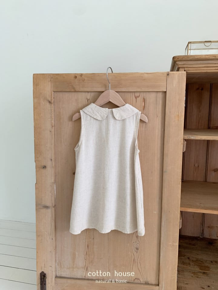 Cotton House - Korean Children Fashion - #todddlerfashion - Ice Linen One-Piece - 7