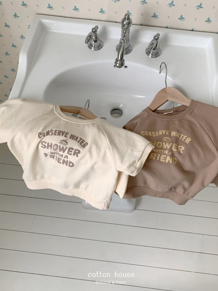 Cotton House - Korean Children Fashion - #toddlerclothing - Shower Raglan Top Bottom Set - 7