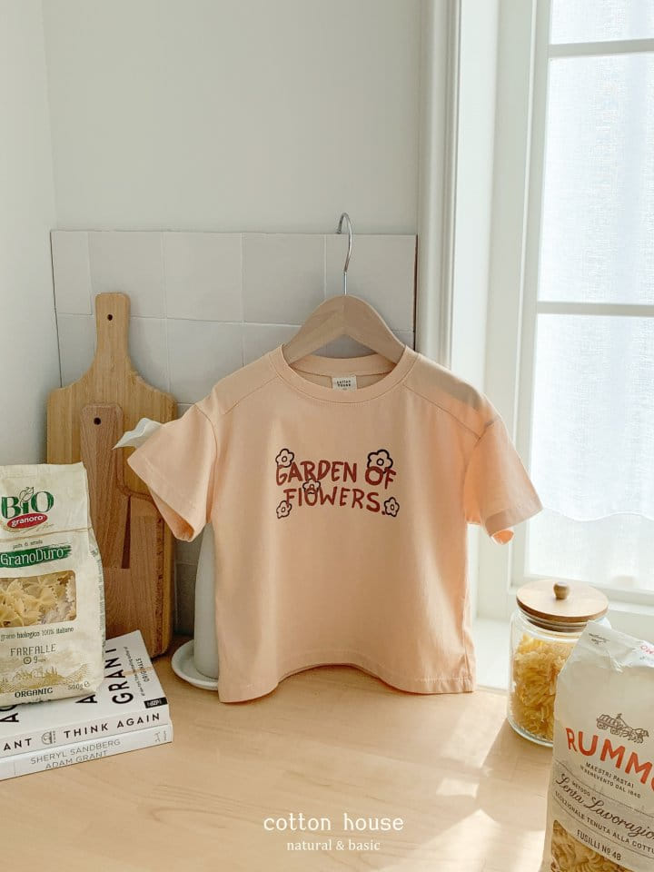 Cotton House - Korean Children Fashion - #toddlerclothing - Garden Flower Short Sleeve Tee - 6