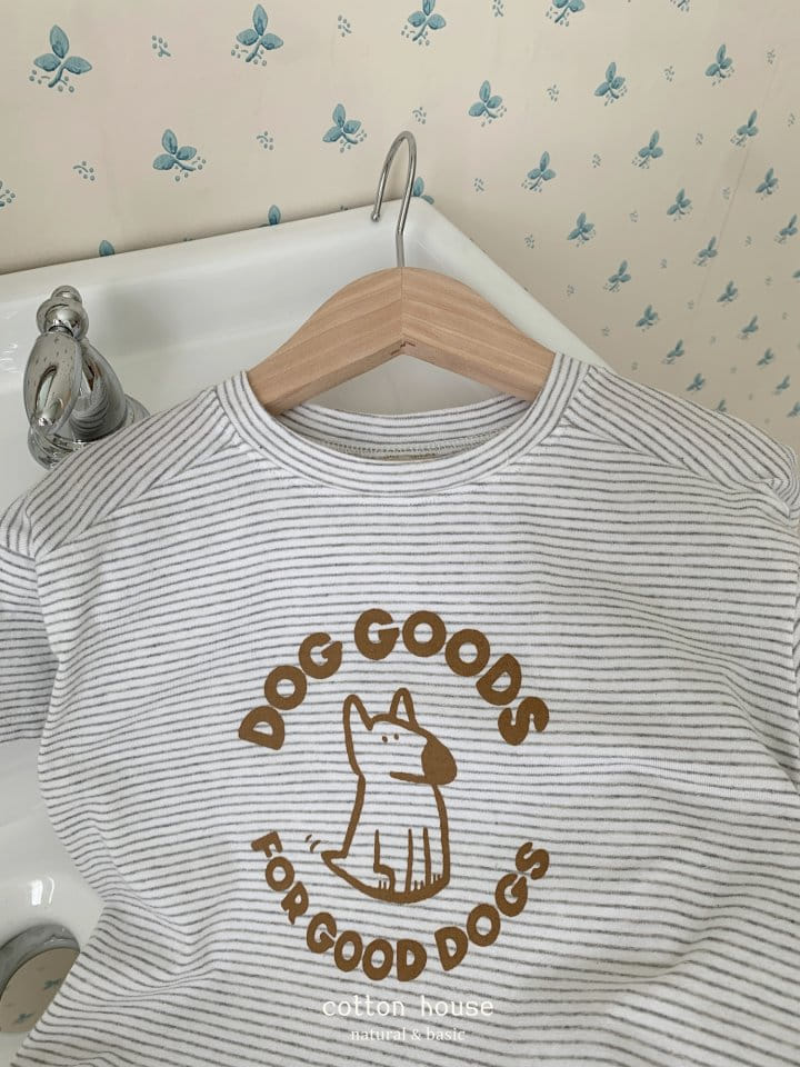 Cotton House - Korean Children Fashion - #toddlerclothing - Dog Short Sleeve Tee - 5