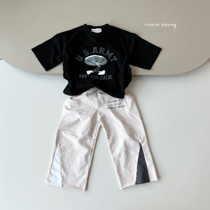 Cream Bbang - Korean Children Fashion - #childofig - Wide Color Training Pants - 7