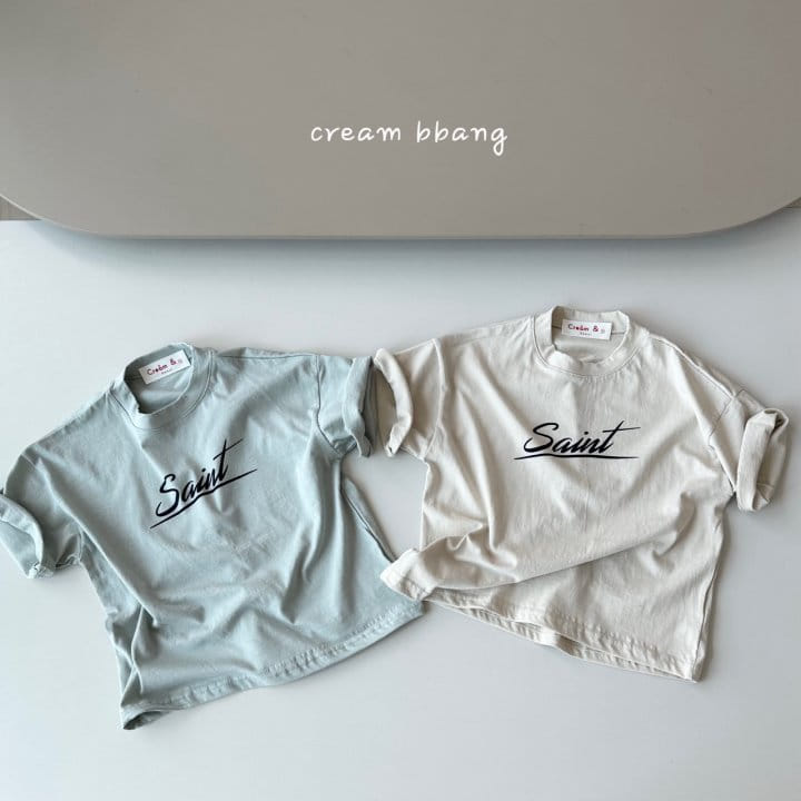 Cream Bbang - Korean Children Fashion - #childofig - Saint Single Tee