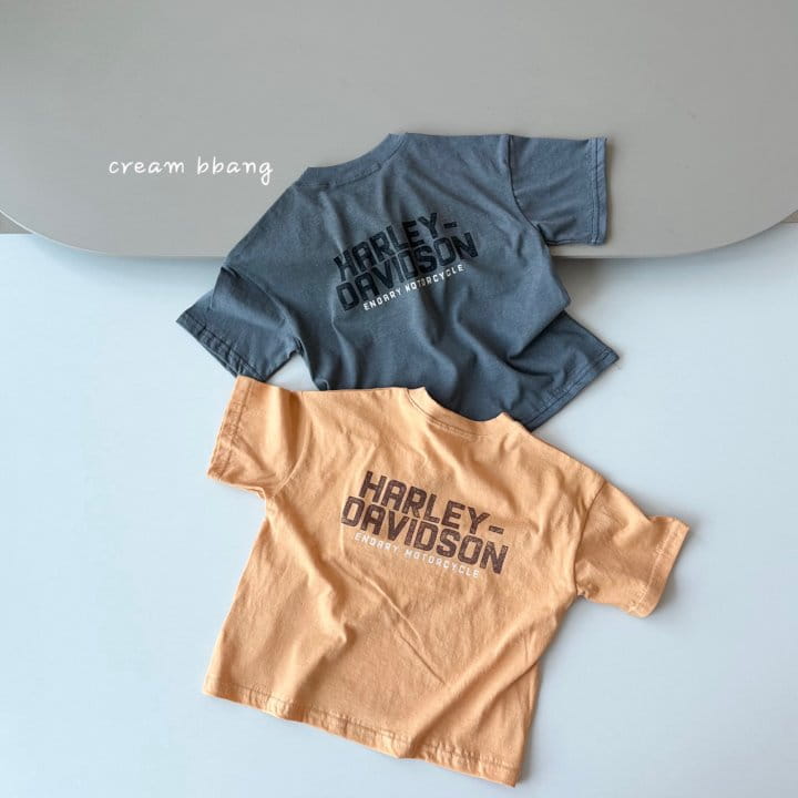 Cream Bbang - Korean Children Fashion - #discoveringself - Harley Front And Back Paint Tee - 2