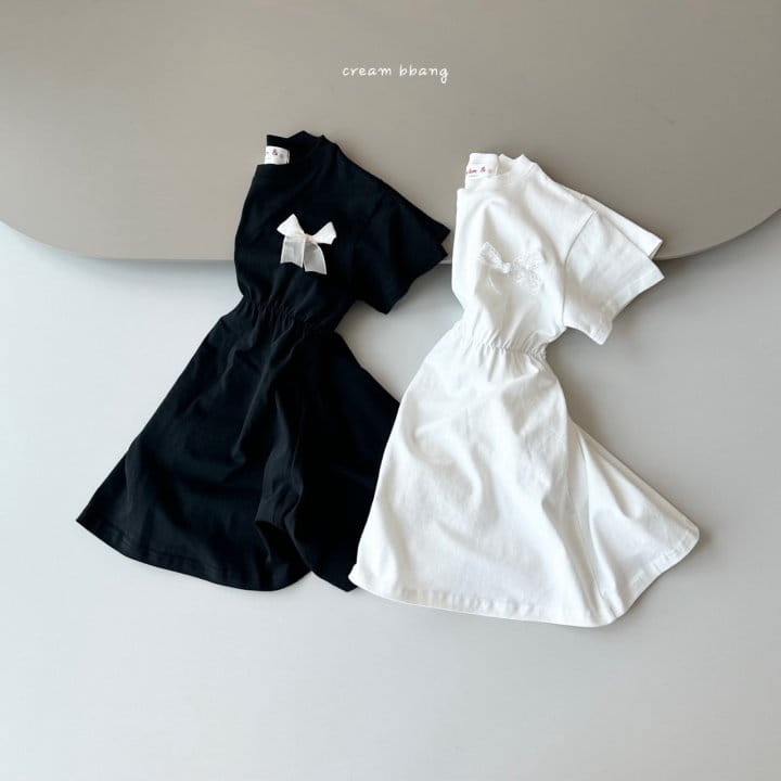 Cream Bbang - Korean Children Fashion - #stylishchildhood - Shirring One-Piece - 8