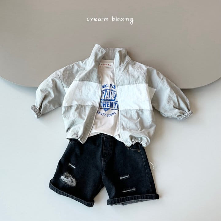 Cream Bbang - Korean Children Fashion - #todddlerfashion - Twins Vintage Denim Pants - 7