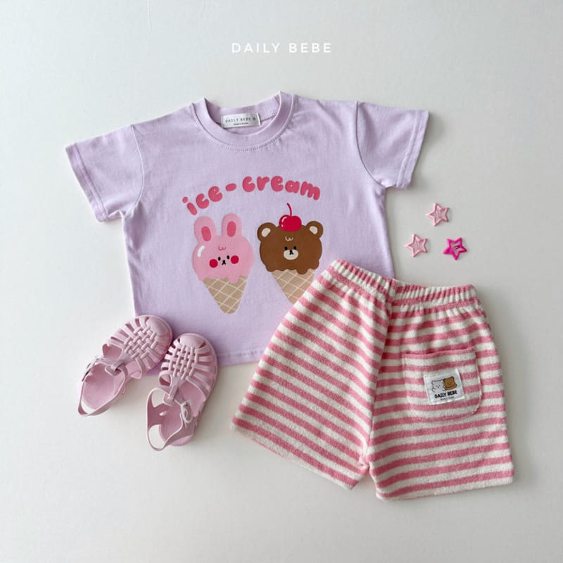 Daily Bebe - Korean Children Fashion - #designkidswear - Icecream Tee - 10