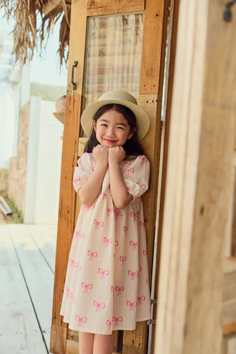 Daily Bebe - Korean Children Fashion - #fashionkids - Ribbon Square One-Piece - 7
