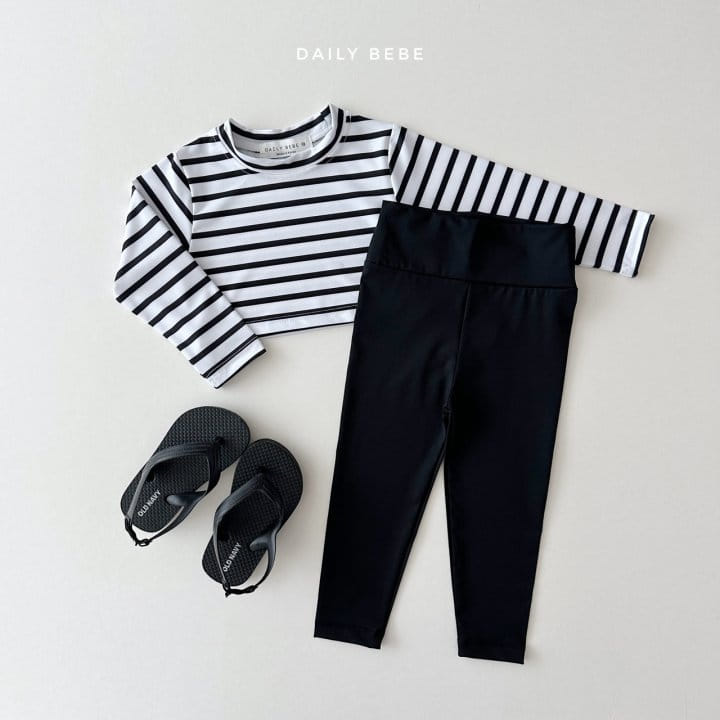 Daily Bebe - Korean Children Fashion - #kidsshorts - Rash Guard Crop Top  - 2