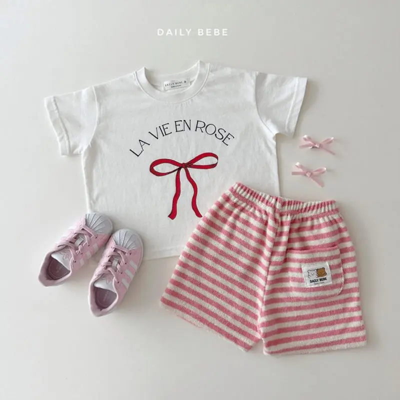Daily Bebe - Korean Children Fashion - #littlefashionista - Lavien Ribbon Tee - 7