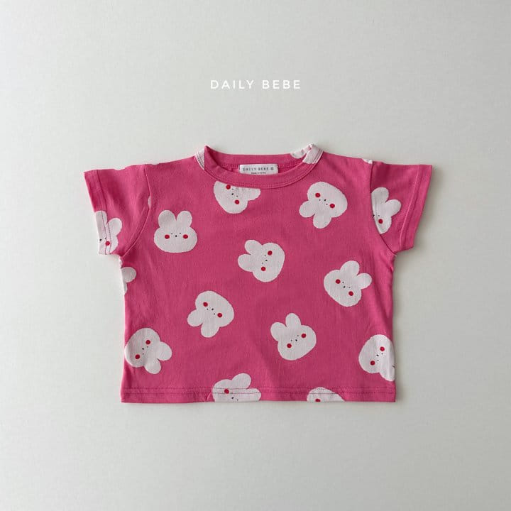 Daily Bebe - Korean Children Fashion - #magicofchildhood - Pattern Short Sleeve Tee  - 9