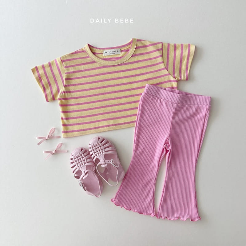 Daily Bebe - Korean Children Fashion - #magicofchildhood - ST Crop Tee - 6