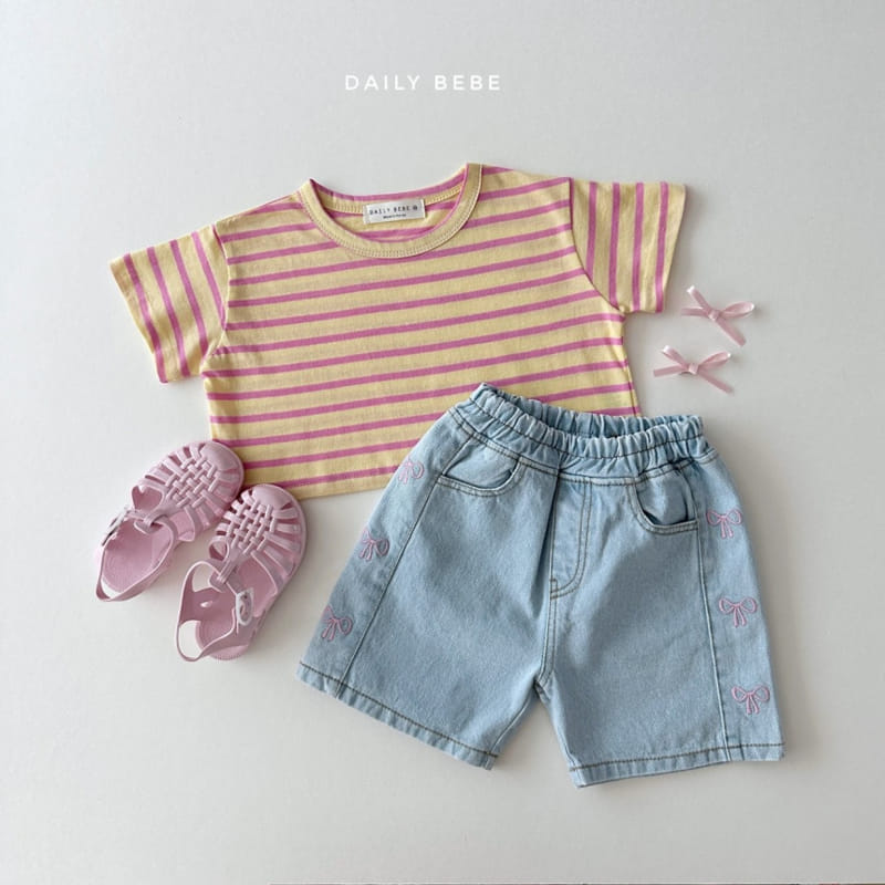 Daily Bebe - Korean Children Fashion - #minifashionista - ST Crop Tee - 7
