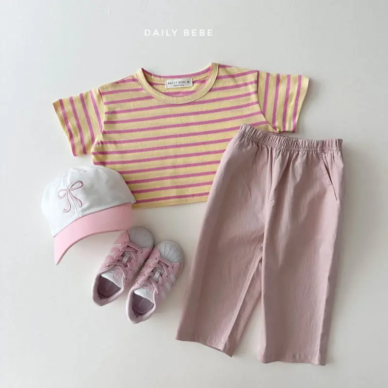 Daily Bebe - Korean Children Fashion - #toddlerclothing - ST Crop Tee - 10