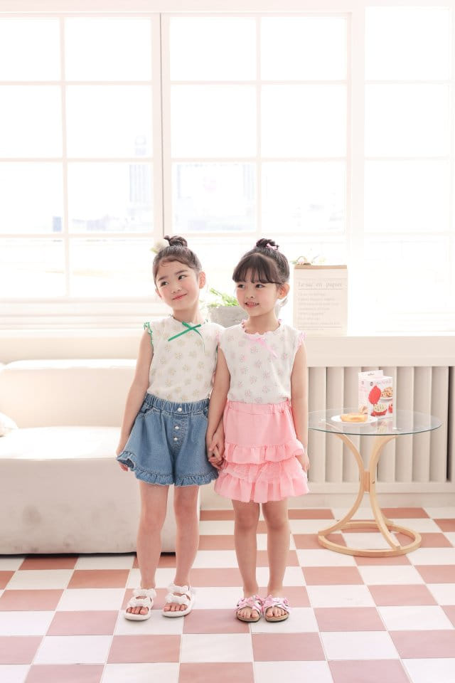Dalla - Korean Children Fashion - #discoveringself - Flower Soft Tee - 3