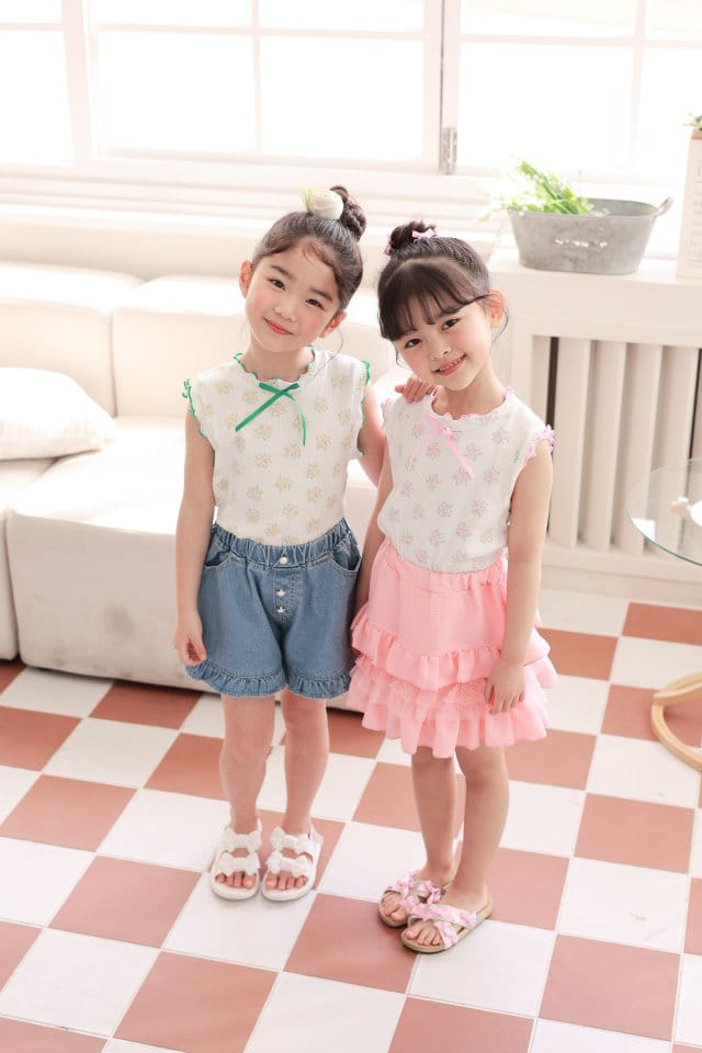 Dalla - Korean Children Fashion - #discoveringself - Flower Soft Tee - 4