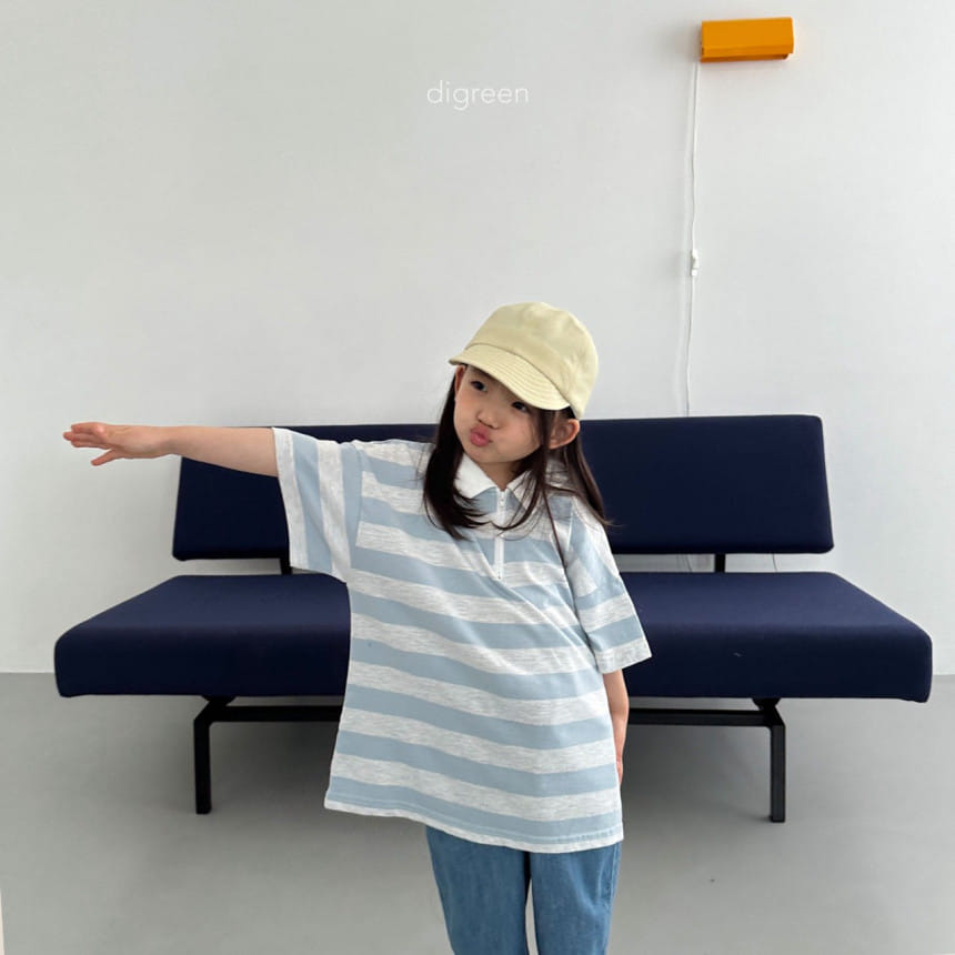 Digreen - Korean Children Fashion - #Kfashion4kids - ST Collar Long Tee - 9