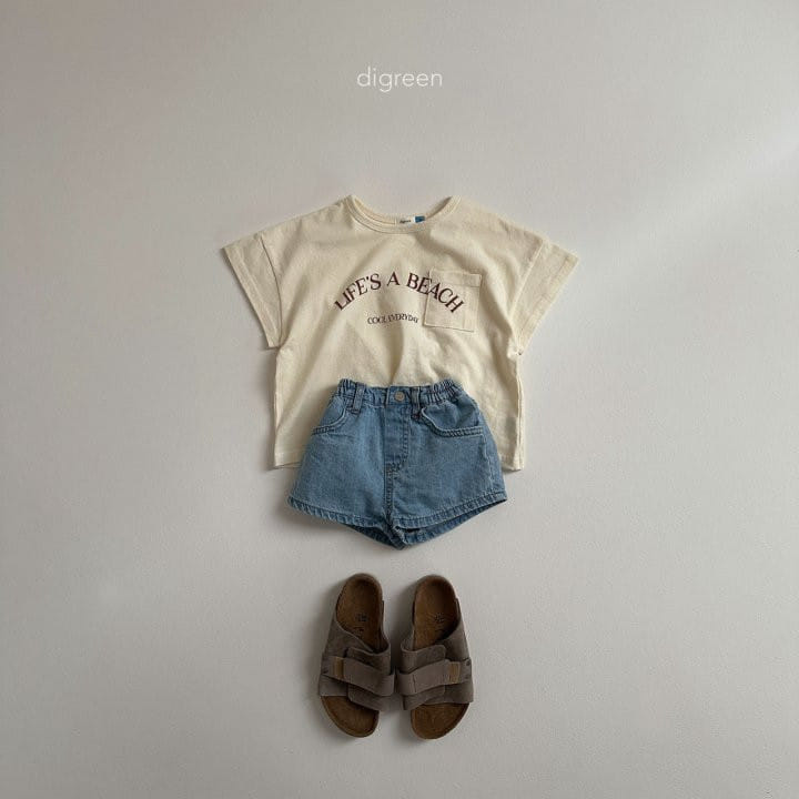Digreen - Korean Children Fashion - #Kfashion4kids - Short Denim Pants - 8