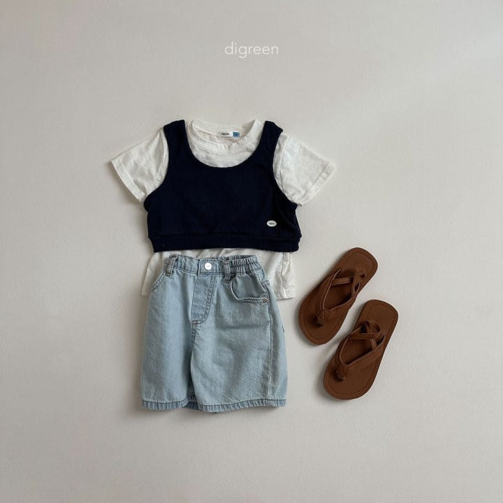Digreen - Korean Children Fashion - #childofig - Bermuda Denim Pants - 10