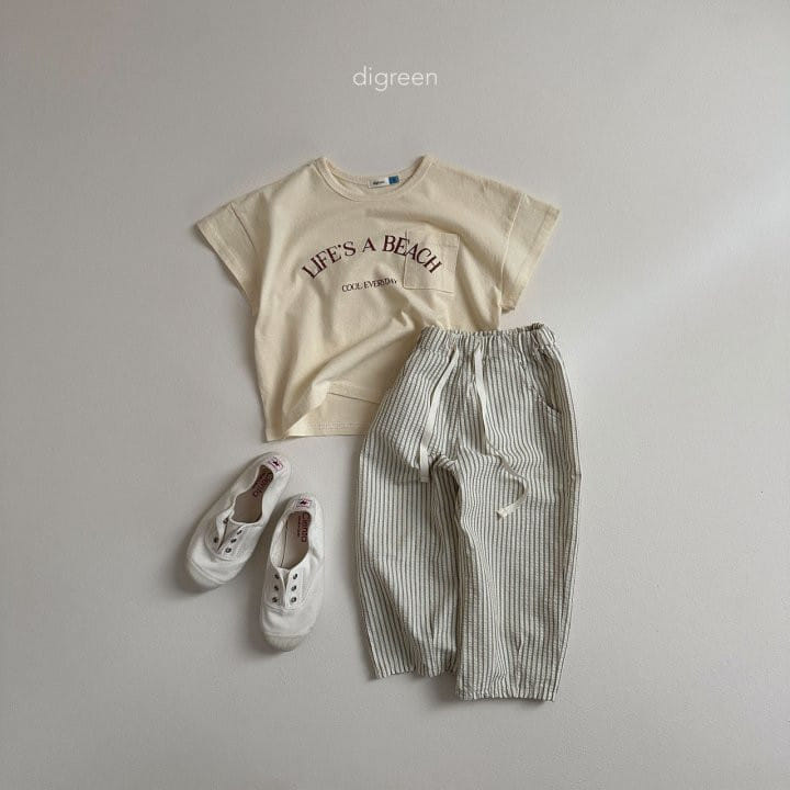 Digreen - Korean Children Fashion - #childofig - Short Sleeve Pocket Tee - 10