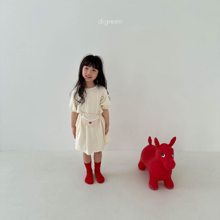 Digreen - Korean Children Fashion - #childrensboutique - Heart One-Piece - 2