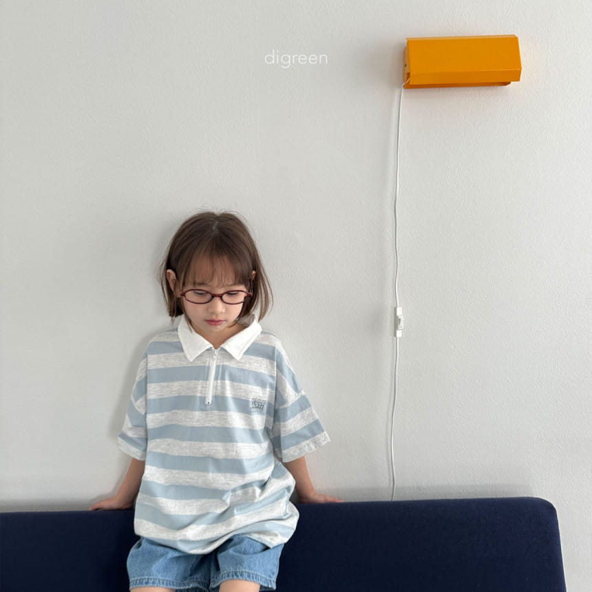 Digreen - Korean Children Fashion - #childrensboutique - ST Collar Long Tee - 2