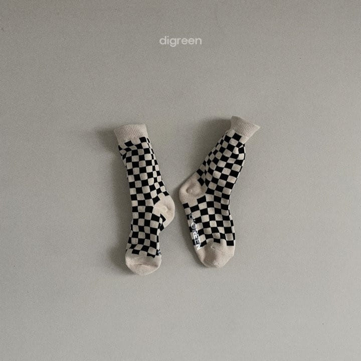 Digreen - Korean Children Fashion - #childrensboutique - Checker Socks - 11