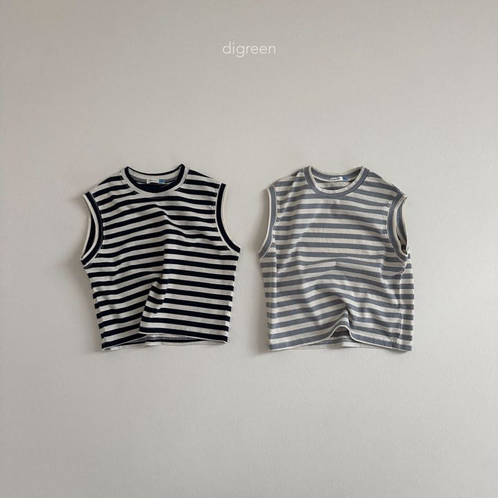 Digreen - Korean Children Fashion - #discoveringself - ST Point Sleevless Tee - 3