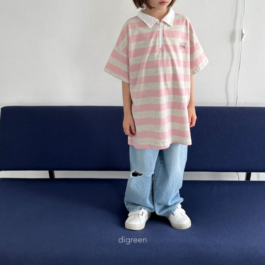 Digreen - Korean Children Fashion - #fashionkids - Cutting Denim Pants - 6