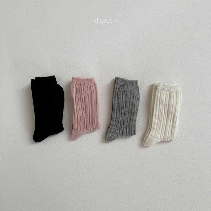 Digreen - Korean Children Fashion - #littlefashionista - Natural Socks - 2
