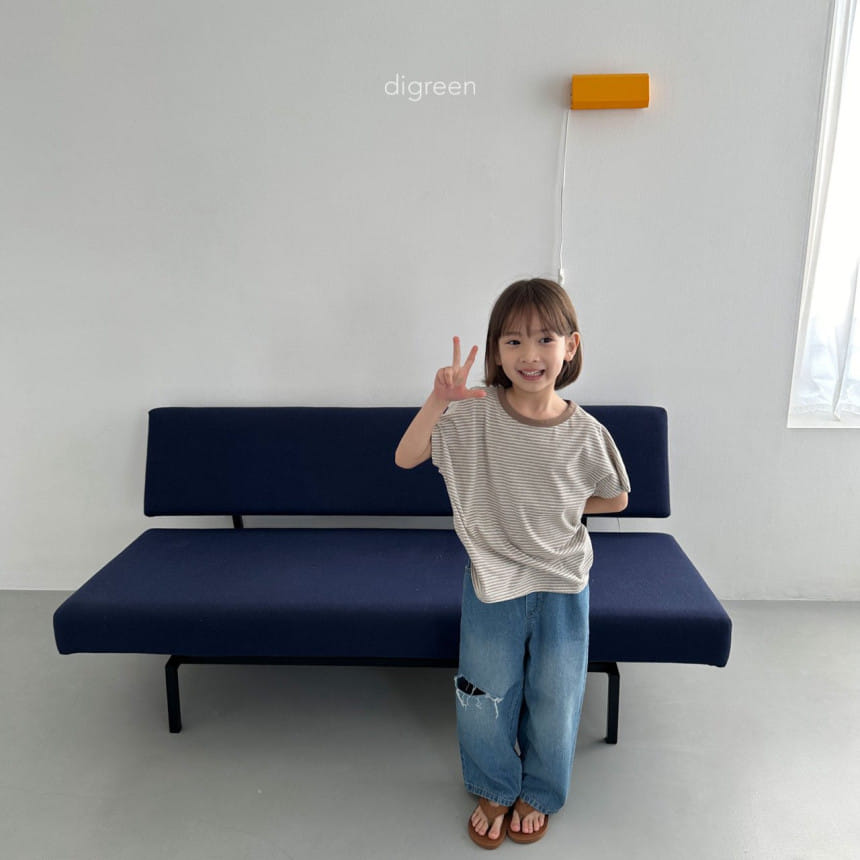 Digreen - Korean Children Fashion - #littlefashionista - Cutting Denim Pants - 11