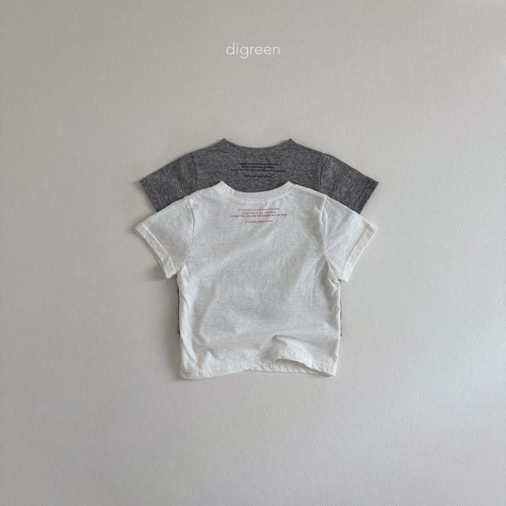 Digreen - Korean Children Fashion - #toddlerclothing - Letter Tee - 5