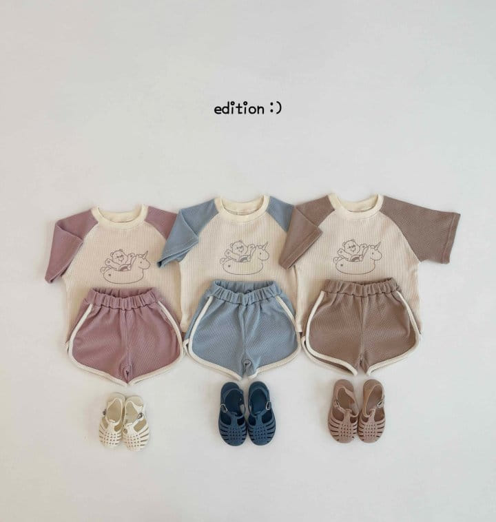 Edition - Korean Children Fashion - #designkidswear - Waffle Bear Top Bottom Set