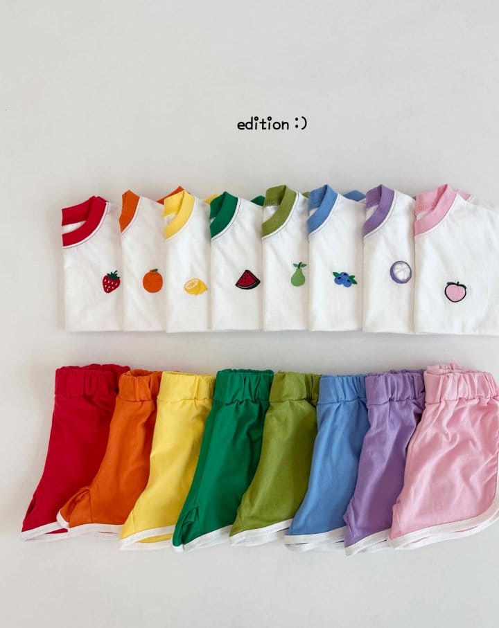 Edition - Korean Children Fashion - #magicofchildhood - Fruit Top Bottom Set