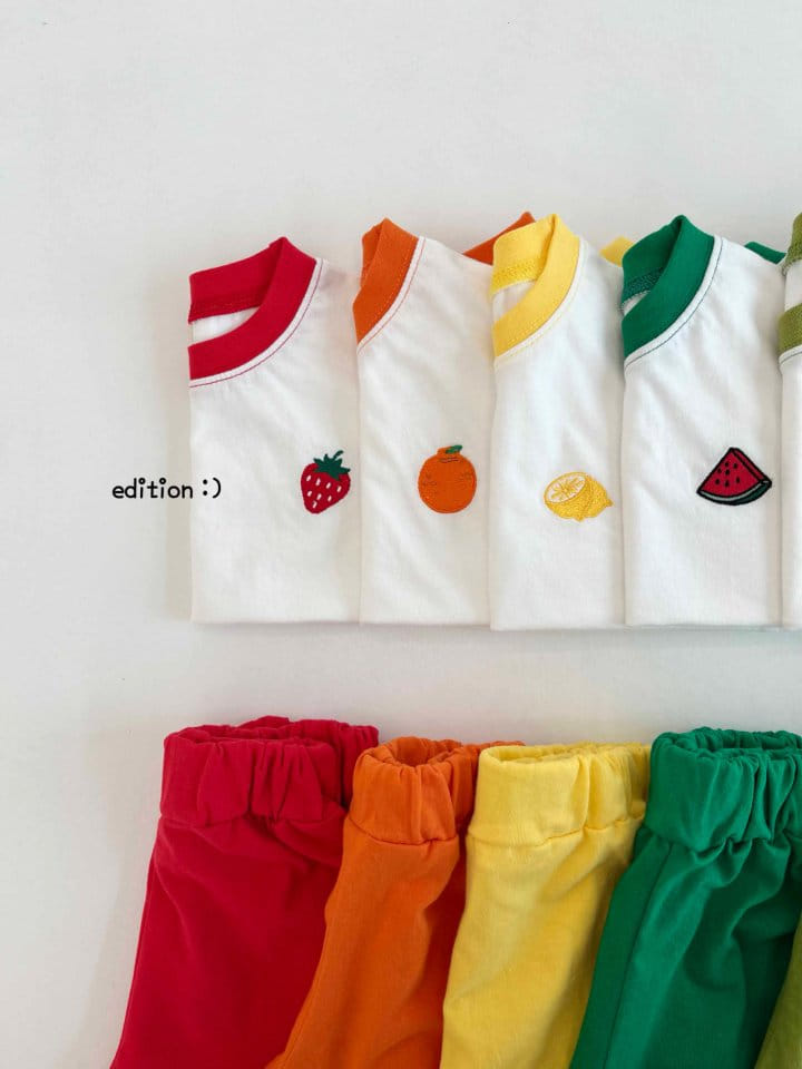 Edition - Korean Children Fashion - #prettylittlegirls - Fruit Top Bottom Set - 3