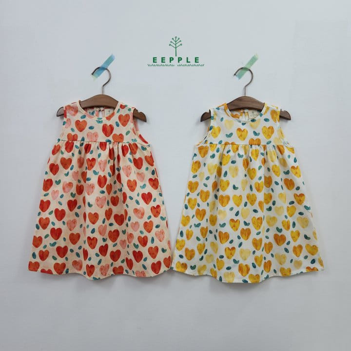 Eepple - Korean Children Fashion - #littlefashionista - Heart One-Piece