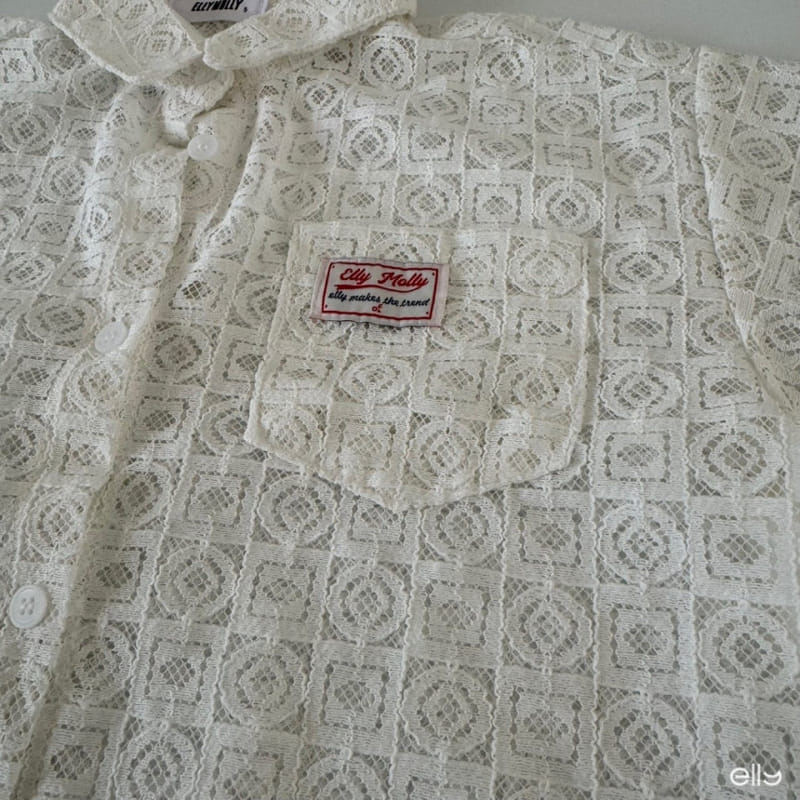 Ellymolly - Korean Children Fashion - #stylishchildhood - Cube Lace Shirt - 4