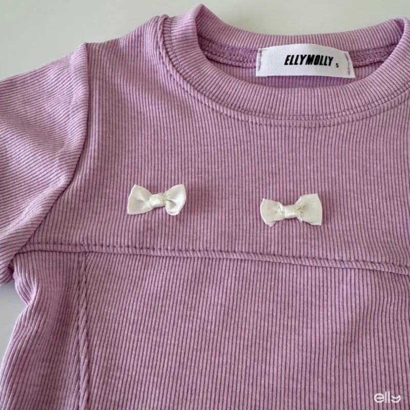 Ellymolly - Korean Children Fashion - #childofig - Rib Ribbon Tee - 7