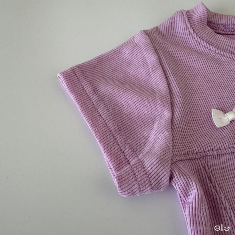 Ellymolly - Korean Children Fashion - #childofig - Rib Ribbon Tee - 8