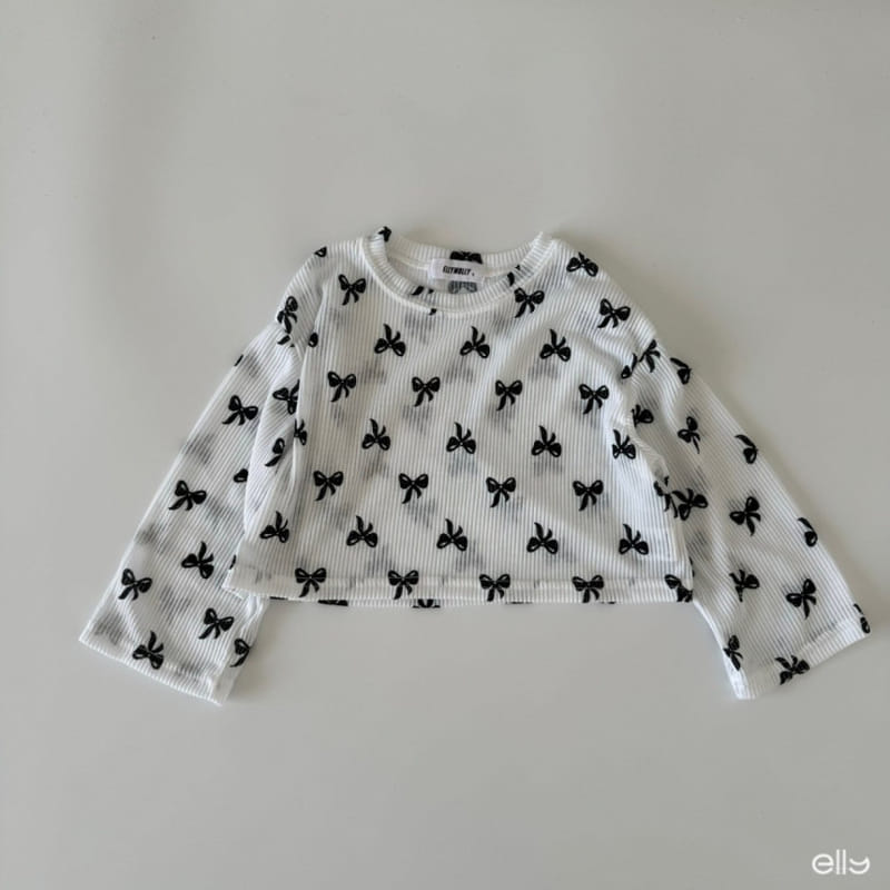 Ellymolly - Korean Children Fashion - #childofig - Ribbon See Through Long Sleeve Tee - 5
