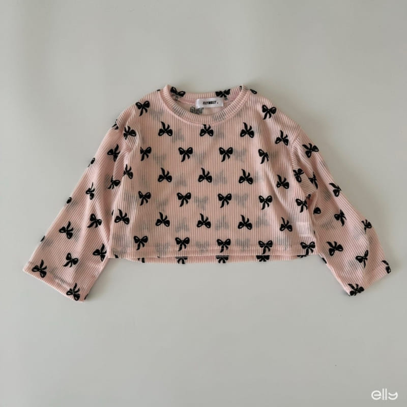 Ellymolly - Korean Children Fashion - #childofig - Ribbon See Through Long Sleeve Tee - 6