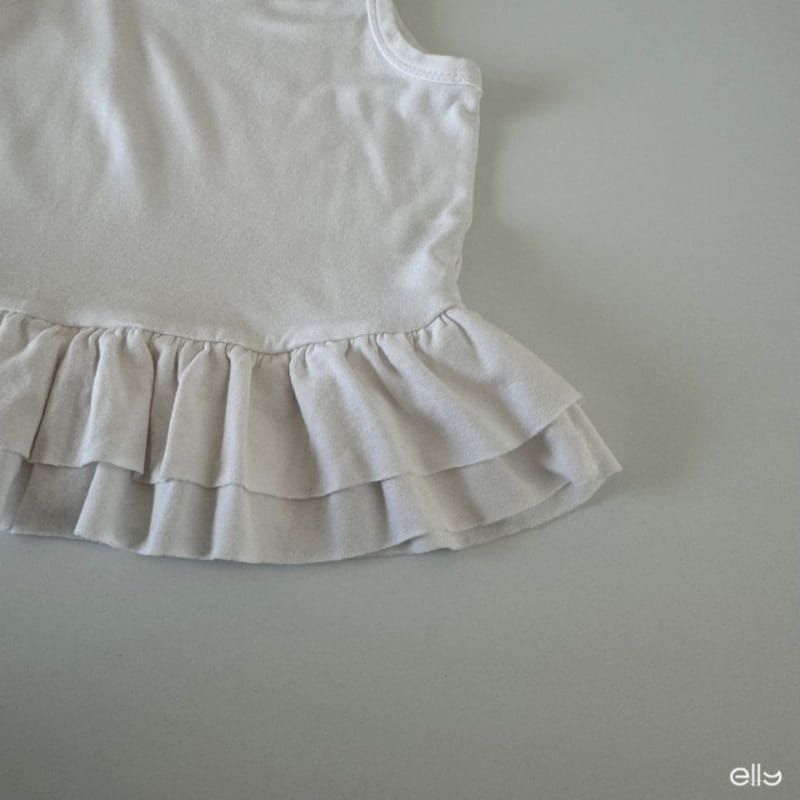 Ellymolly - Korean Children Fashion - #childofig - Ccomo Frill Span Sleeveless Tee - 5