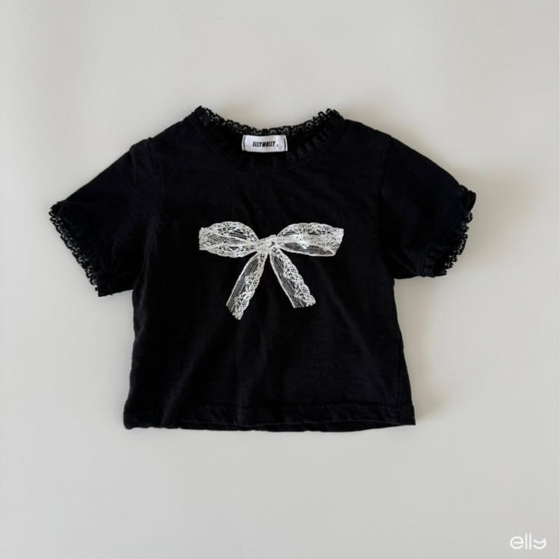 Ellymolly - Korean Children Fashion - #childofig - Slop Lace Ribbon Tee - 3