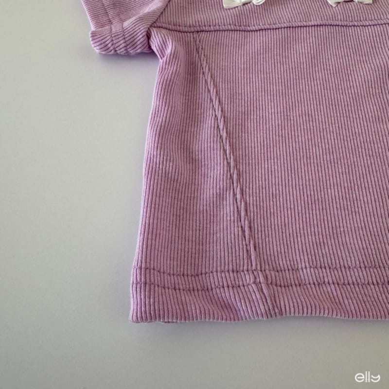 Ellymolly - Korean Children Fashion - #childrensboutique - Rib Ribbon Tee - 9