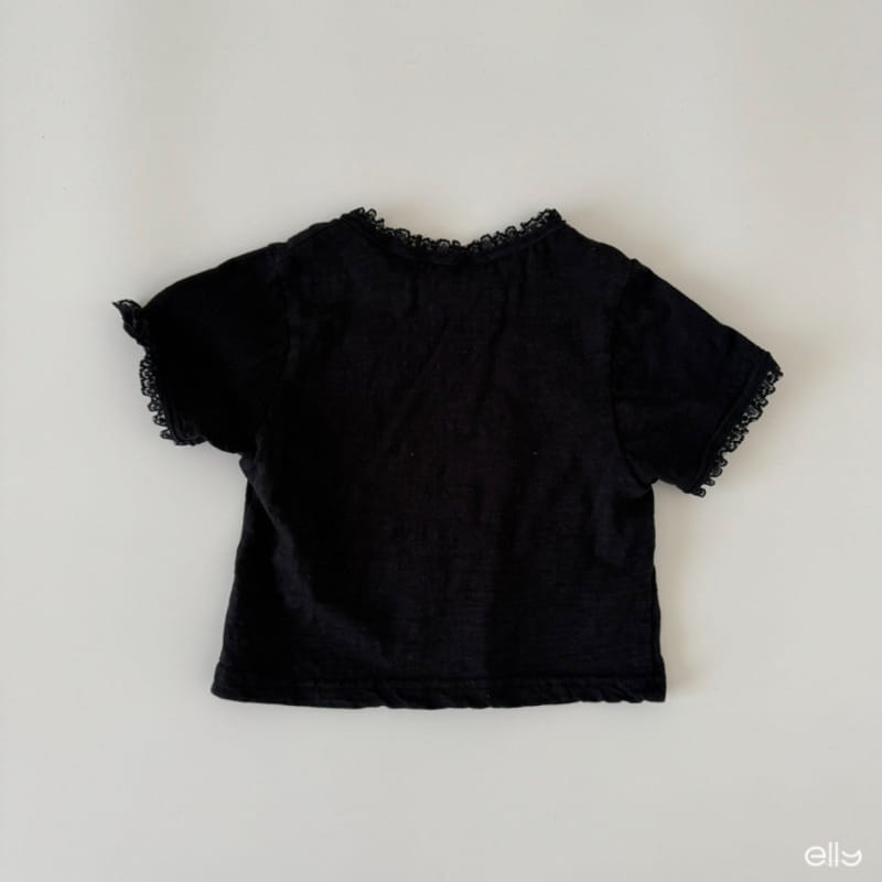 Ellymolly - Korean Children Fashion - #childrensboutique - Slop Lace Ribbon Tee - 5