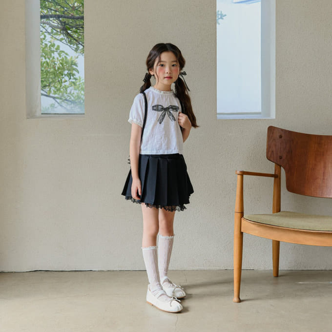 Ellymolly - Korean Children Fashion - #childrensboutique - Sherbet Wrinkle Skirt